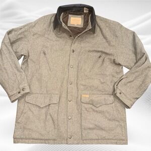 Powder‎ River Outfitters Men's XLarge Heather Brown Wool Coat 92-9525